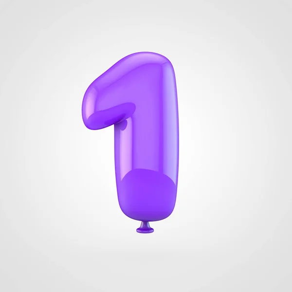 purple balloon number 1