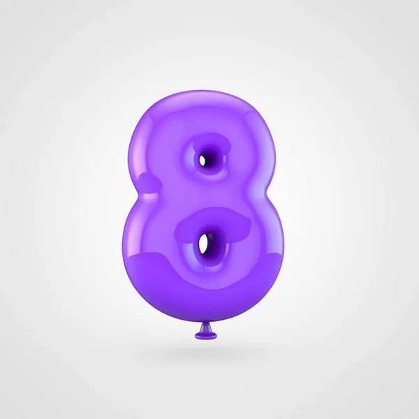 Фиолетовый шарик номер 8 — стоковое фото