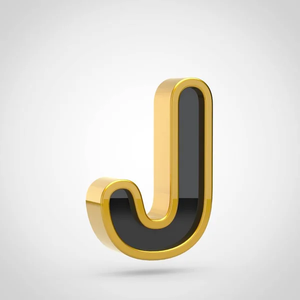 Altın anahat ile büyük harf j — Stok fotoğraf