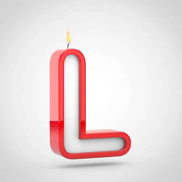 Birthday candle letter l uppercase — Stock Photo, Image