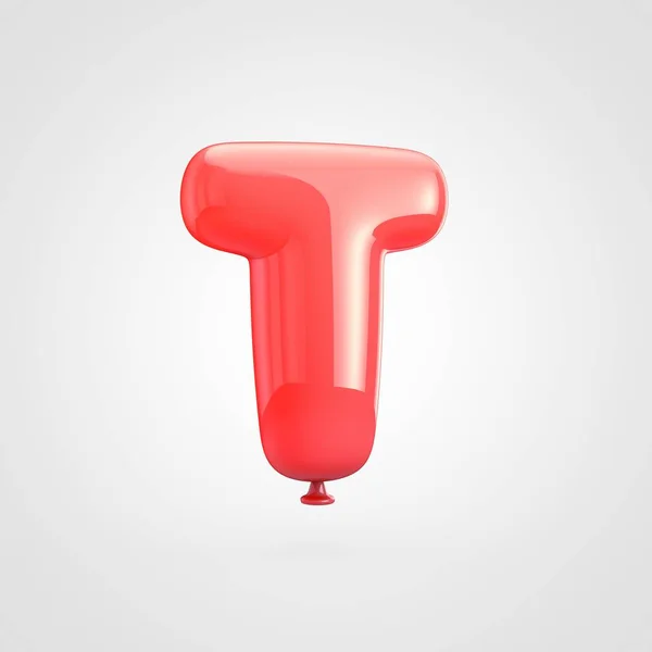 Balloon letter t uppercase — Stock Photo, Image