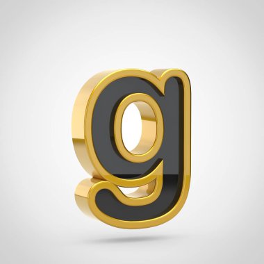 Altın anahat ile küçük harf harf g 