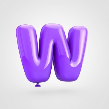 Balon harfi büyük harf w  