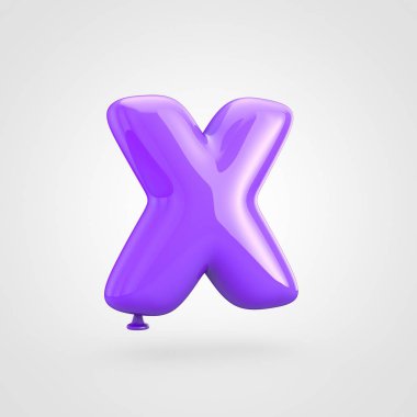 Balon harfi büyük harf x  