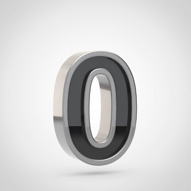 sayı 0 ile gümüş anahat  