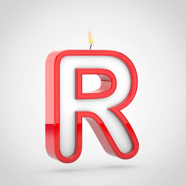 Birthday candle letter r uppercase — Stock Photo, Image