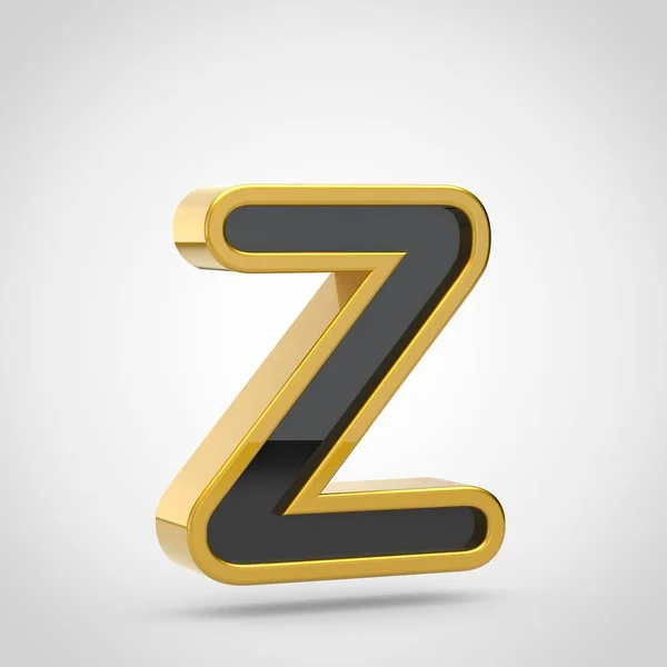 Litera z wielkimi literami z złoty kontur — Zdjęcie stockowe