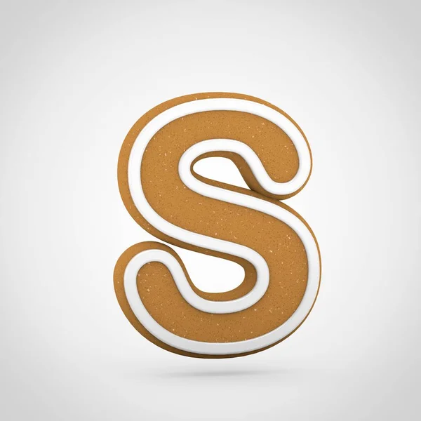 Gingerbread letter s uppercase — Stock Photo, Image