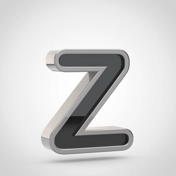 Прописная буква z с серебряным контуром — стоковое фото