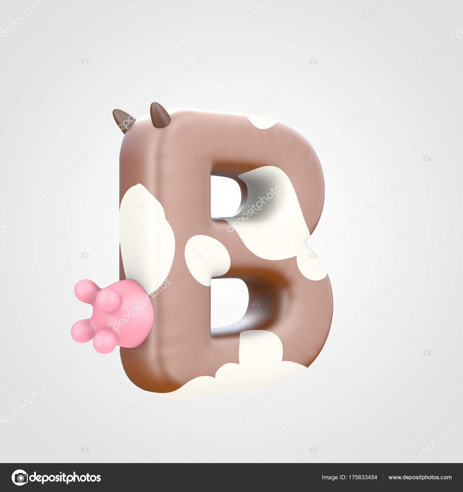 Download Animalistic Design Alphabet Font Cow Udder Spotted Bovine ...