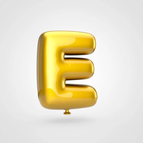 Καθιστούν Στιλπνή Χρυσή Φουσκωμένα Γραμματοσειράς Glint Άσπρο Φόντο Balloon Σχεδιασμό — Φωτογραφία Αρχείου
