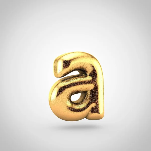 Činí Lesklé Zlaté Kovové Písma Záblesk Bílém Pozadí Balón Design — Stock fotografie