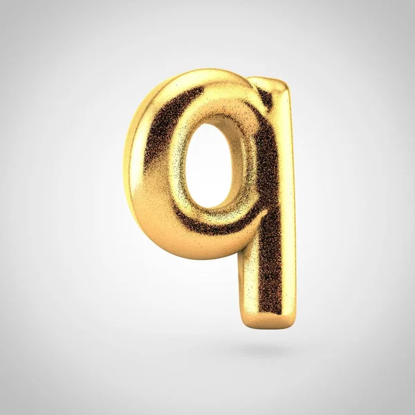 Render Van Glanzende Gouden Metallic Lettertype Met Glint Witte Achtergrond — Stockfoto