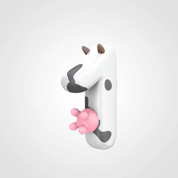 Θηριώδη Σχεδιασμός Της Γραμματοσειράς Ανοιχτό Γκρίζο Φόντο Στίγματα Αγελάδα Μοτίβο — Φωτογραφία Αρχείου
