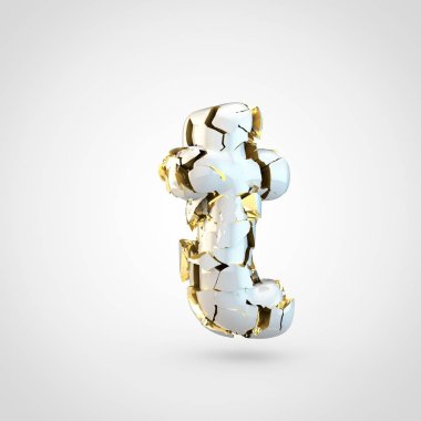 Beyaz arka plan, küçük harf T üzerinden içinde altın Tekstürlü kırık beyaz yazı tasarımı 