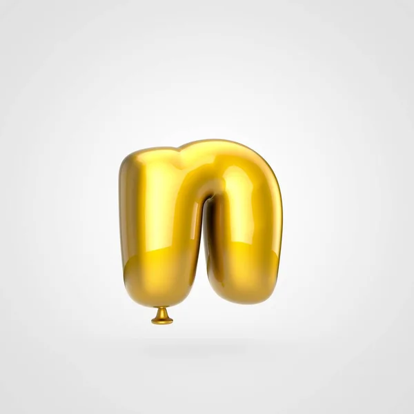 Render Błyszczący Złoty Zawyżone Czcionki Migot Białym Tle Balon Stylu — Zdjęcie stockowe