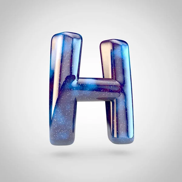 Galaxy Letter Hoofdletters Render Van Galaxy Lettertype Met Glinsterende Sterren — Stockfoto