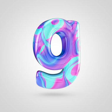 Parlak holografik harf G 