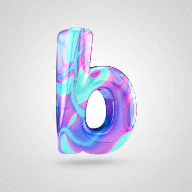 Parlak holografik harf B