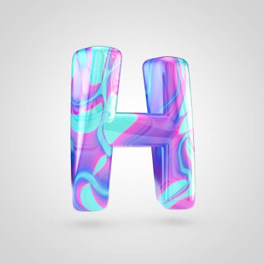 Parlak holografik harf H