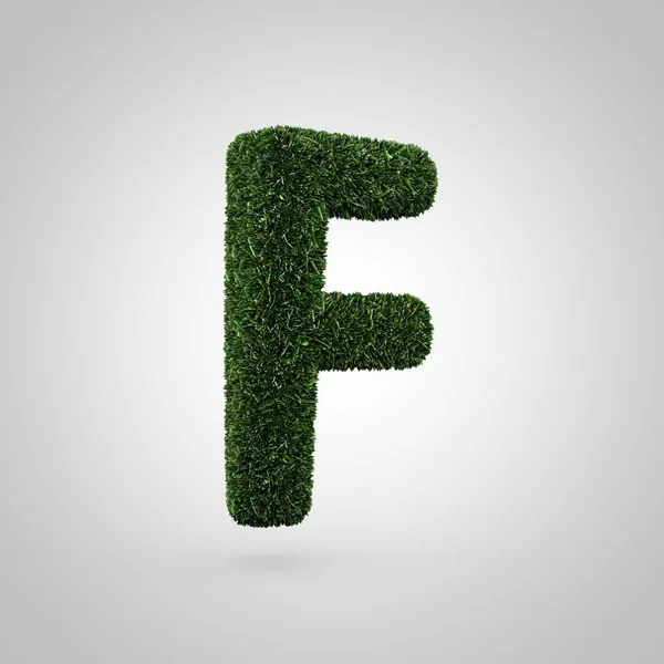 Gras letter F hoofdletters — Stockfoto