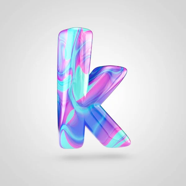 Glänsande holografisk bokstaven K — Stockfoto