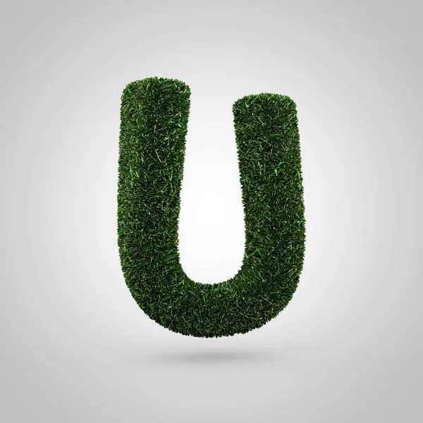 Grass letter U uppercase — Stock Photo, Image