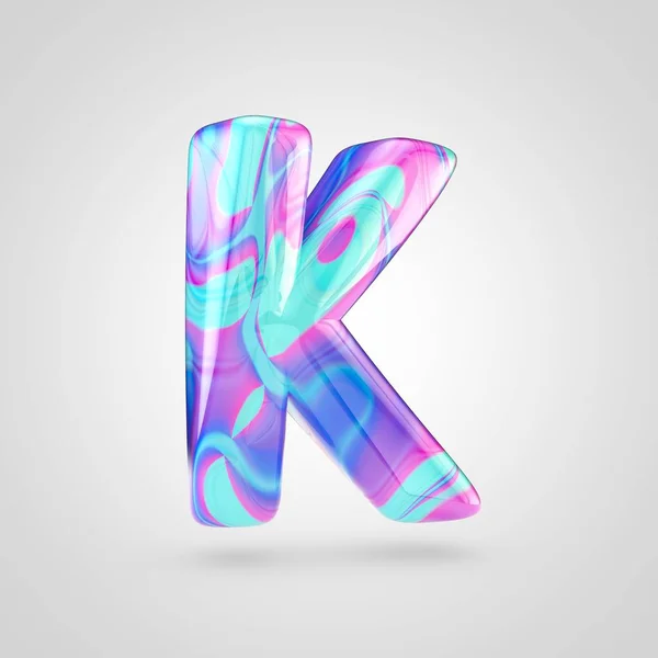Lettre holographique brillante K — Photo