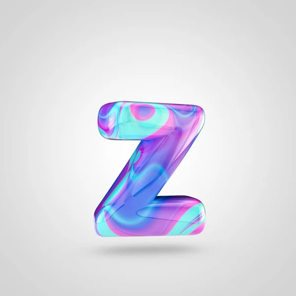Glossy holographic letter Z — Stock Photo, Image