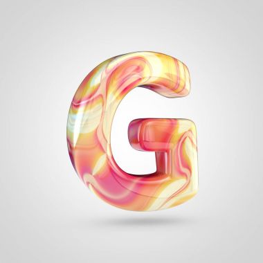 Parlak holografik harf G 