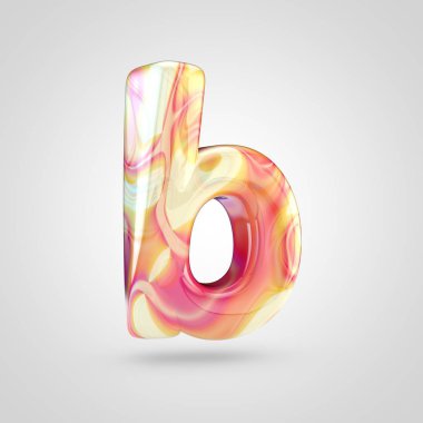 Parlak holografik harf B