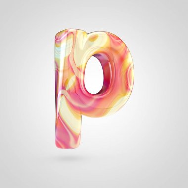 Parlak holografik harf P