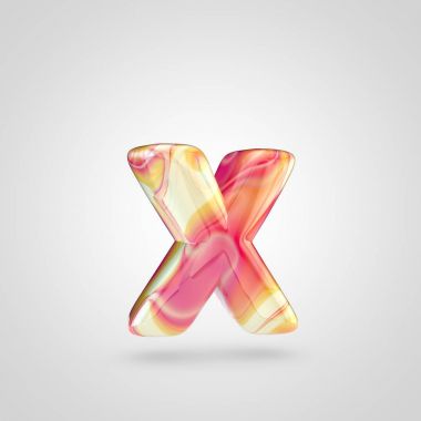 Parlak holografik harf X 