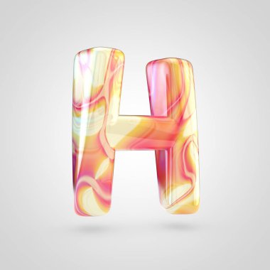 Parlak holografik harf H