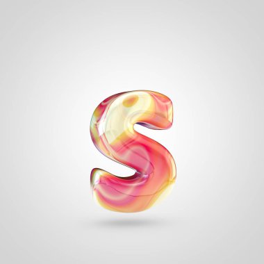 Parlak holografik Harf S 
