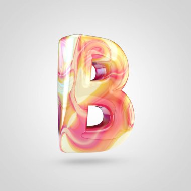 Parlak holografik harf B