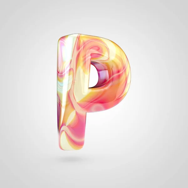 Błyszczący holograficzne litera P — Zdjęcie stockowe