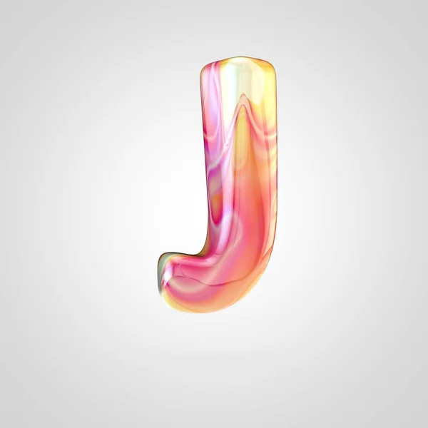 Glänsande holografisk bokstaven J — Stockfoto