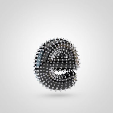 BDSM siyah lateks harf E