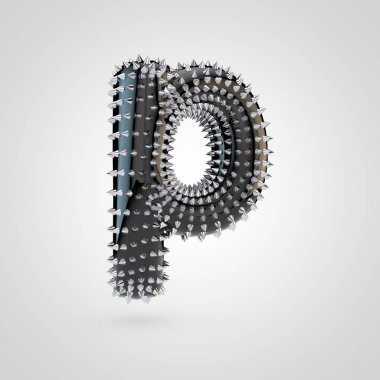 BDSM siyah lateks harf P 