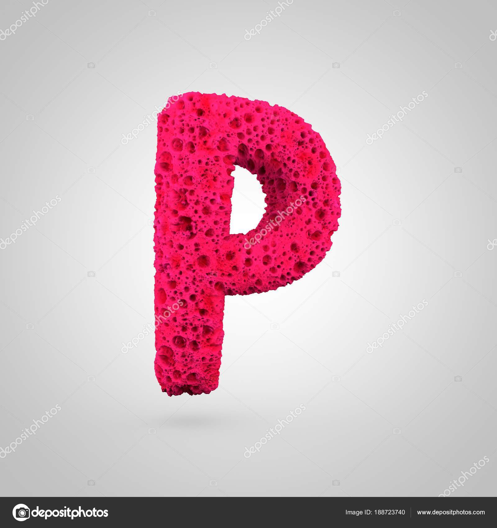Rote 3d Buchstaben P., Stock Bild