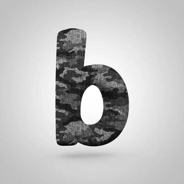 Camouflage Letter Kleine Letters Render Lettertype Met Camouflage Patroon Geïsoleerd — Stockfoto