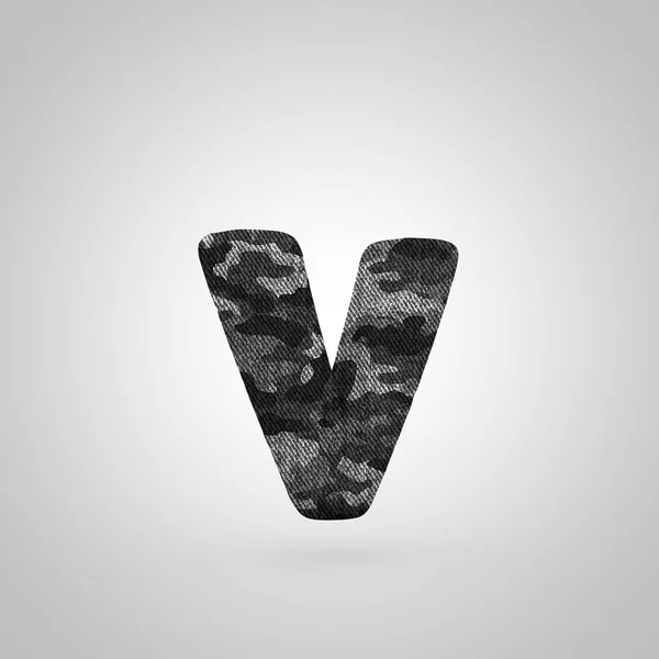 Camouflage Letter Lowercase Render Font Camouflage Texture Isolated White Background — Stock Photo, Image