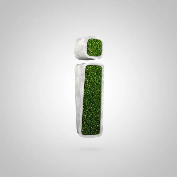 Grass letter I lowercase — Stock Photo, Image