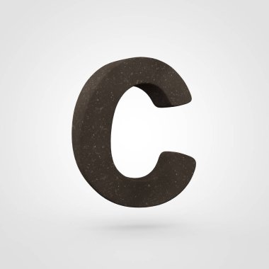 Toprak harf büyük harf C 