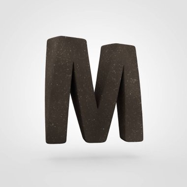 Toprak harf büyük harf M  