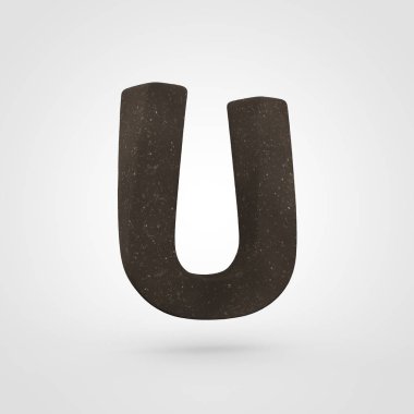 Toprak harf büyük harf U  