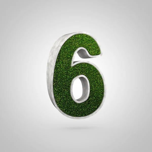 Flowerbed shaped number with green grass — Stock Photo, Image