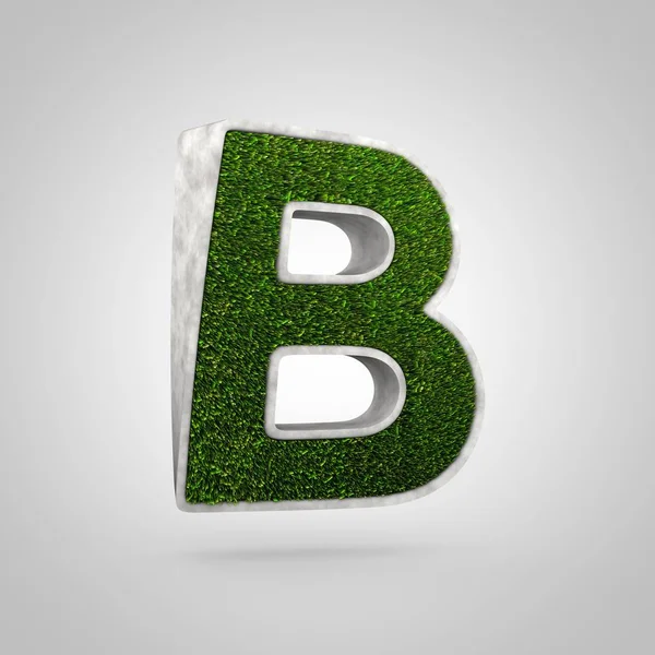 Grass letter B uppercase — Stock Photo, Image