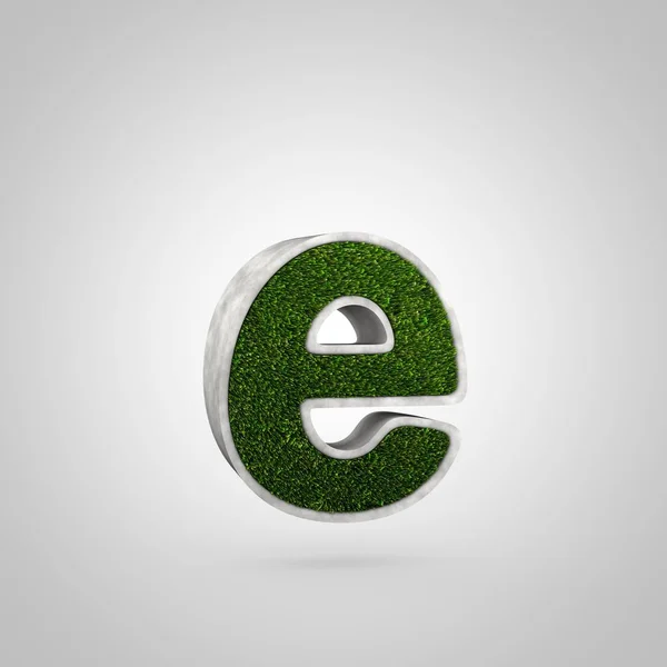 Grass letter E lowercase. — Stock Photo, Image
